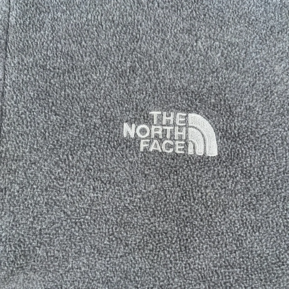 The North Face Polartec Fleece Jacket Mens Medium Gray Mock Neck Quarter Zip